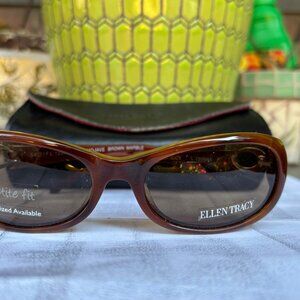Never-Worn (New) Ellen Tracy Sunglasses in Original Leather Case